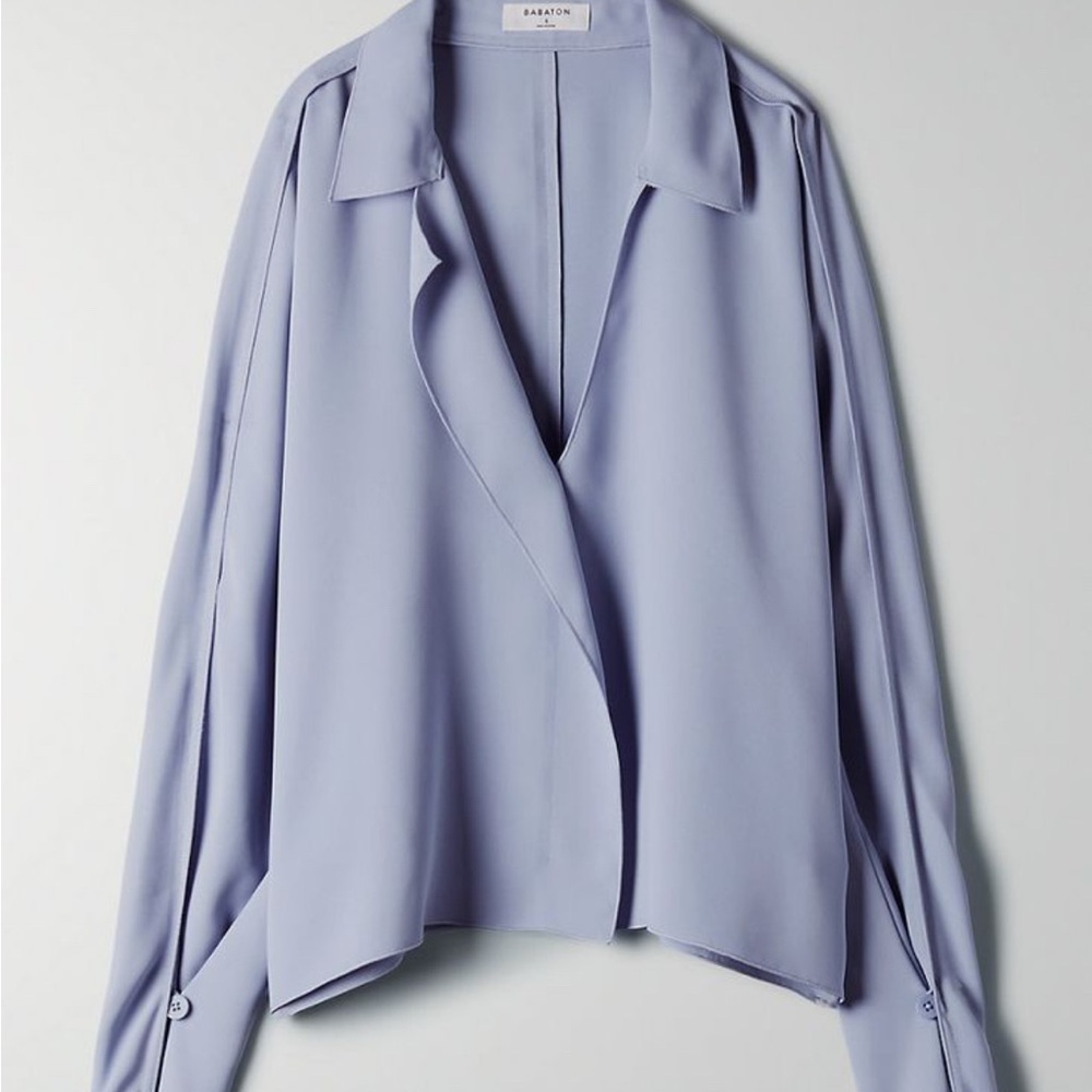 Babaton Lavender Draped Blouse